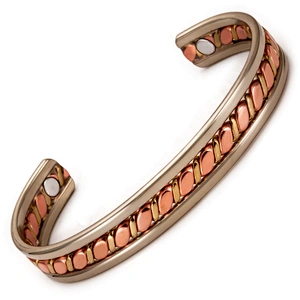 Wollet Mens Pure Copper Bangle  Arthritis Pain Relief Therapy Healthy Copper Magnetic Bracelet