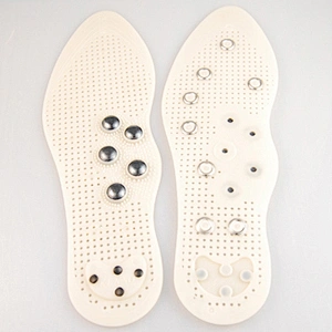 healthy massaging magnetic acupuncture insoles leather for shoes