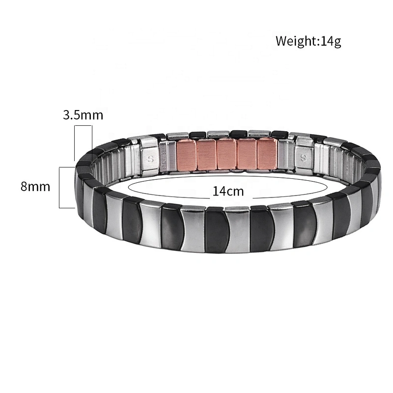 Wollet New Design Flexible Stainless Steel Magnetic Therapy Elastic Bracelet for Women and Girls