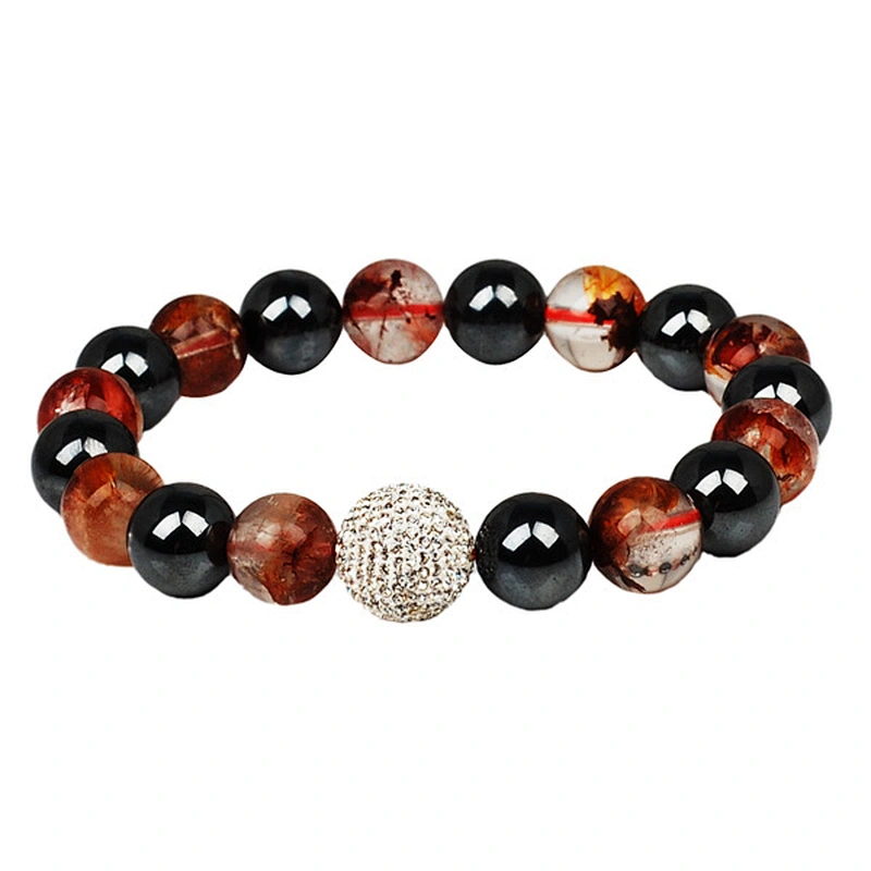 new york wholesale black hematite handmade men custom beaded bracelets 2014