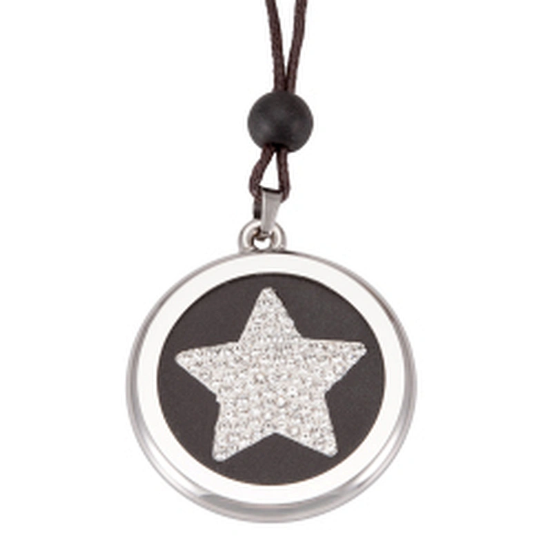 Healthy Fashion Round CZ Stone Scalar Energy Pendant in stainless steel jewelry
