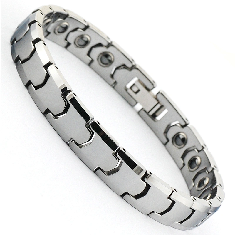 Wollet Fashion Plating Coffee Germanium Bio Magnetic Therapy Tungsten Bracelet