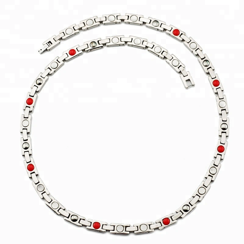 Wollet Health Germanium Magnetic Infrared Couple Titanium Necklace For Men Women