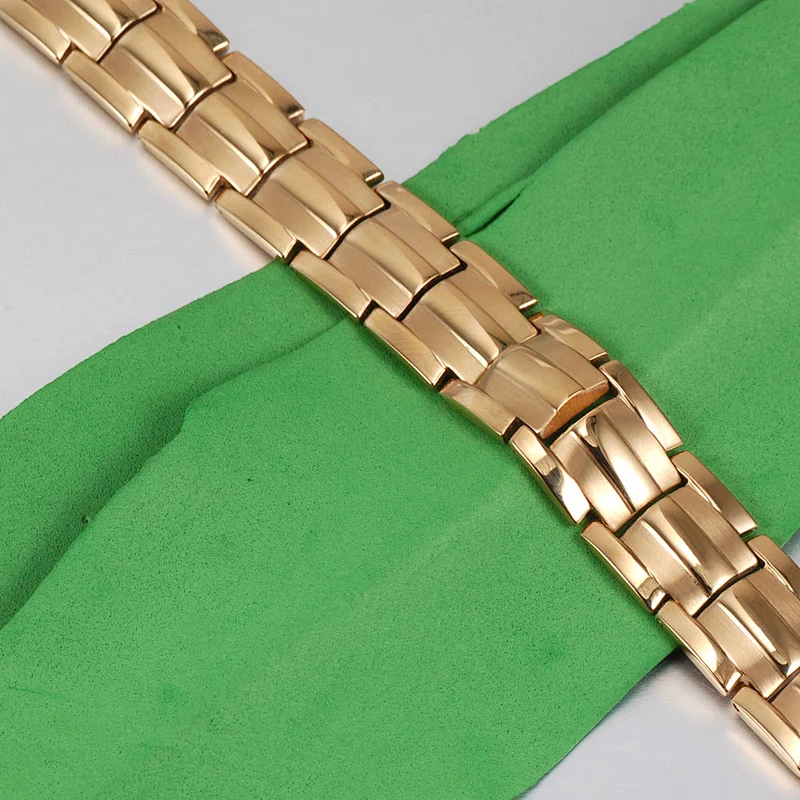 High quality stainless steel tow row germanium bracelet japan