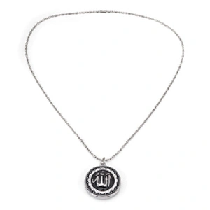 Wollet Health Negative ion Energy Lava Stone Pendant with Muslim