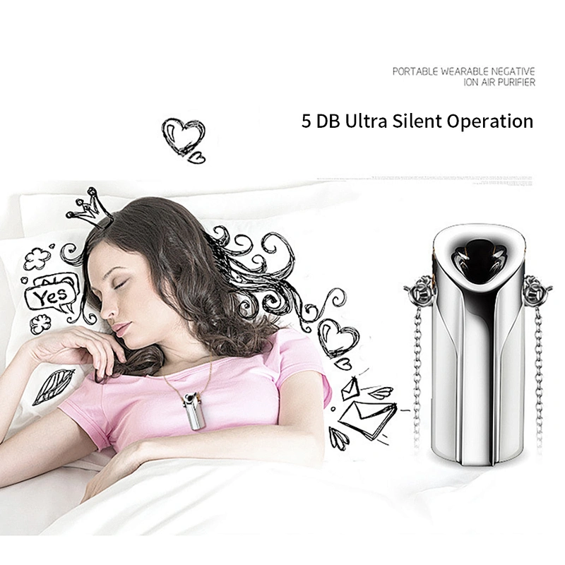 Wollet Mini Wearable Portable Air Filter Negative Ion Electronic Air Necklace