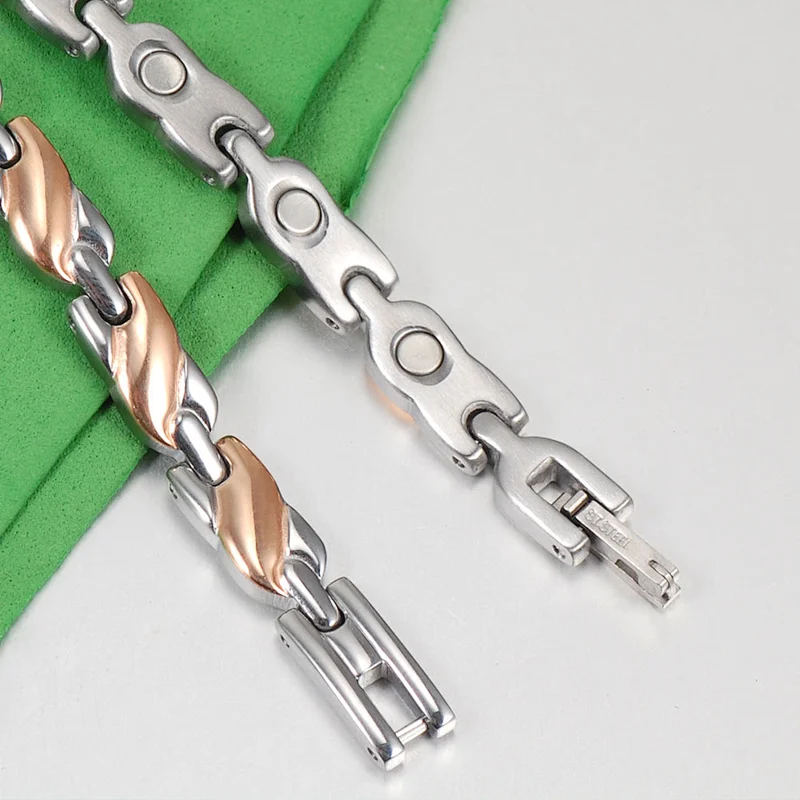 Wollet Hight polished & brushed gold plated stainless steel bracelet