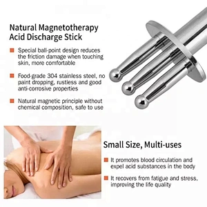 Wollet Magnetotherapy Pen Magnetic Fork Meridian Points Massage Lymphatic Acid Drainage Magnet Therapy Acid Discharge Pen
