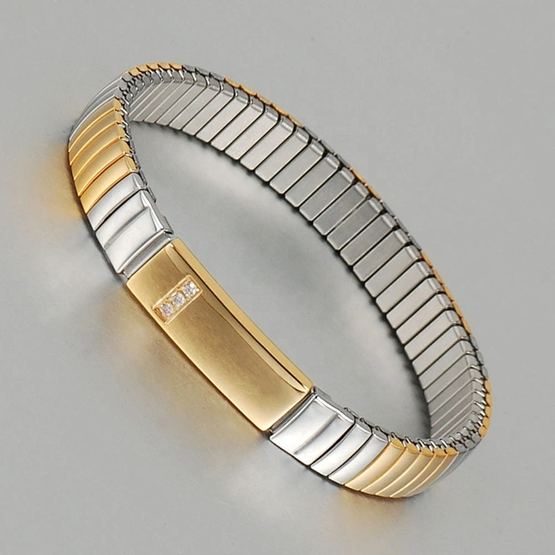 Wollet New Design Flexible Stainless Steel Magnetic Therapy Elastic Bracelet for Women and Girls