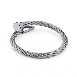 Wollet Fashion Trend Multi-color Women's Stianless Steel Nail Open Bracelet