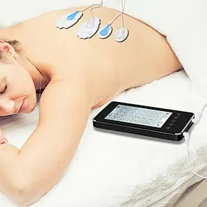 Wollet Tens Unit Machine Pulse Massage 28 Massage Modes Rechargeable Pain Relief Muscle Stimulator Massager with 4 Pads