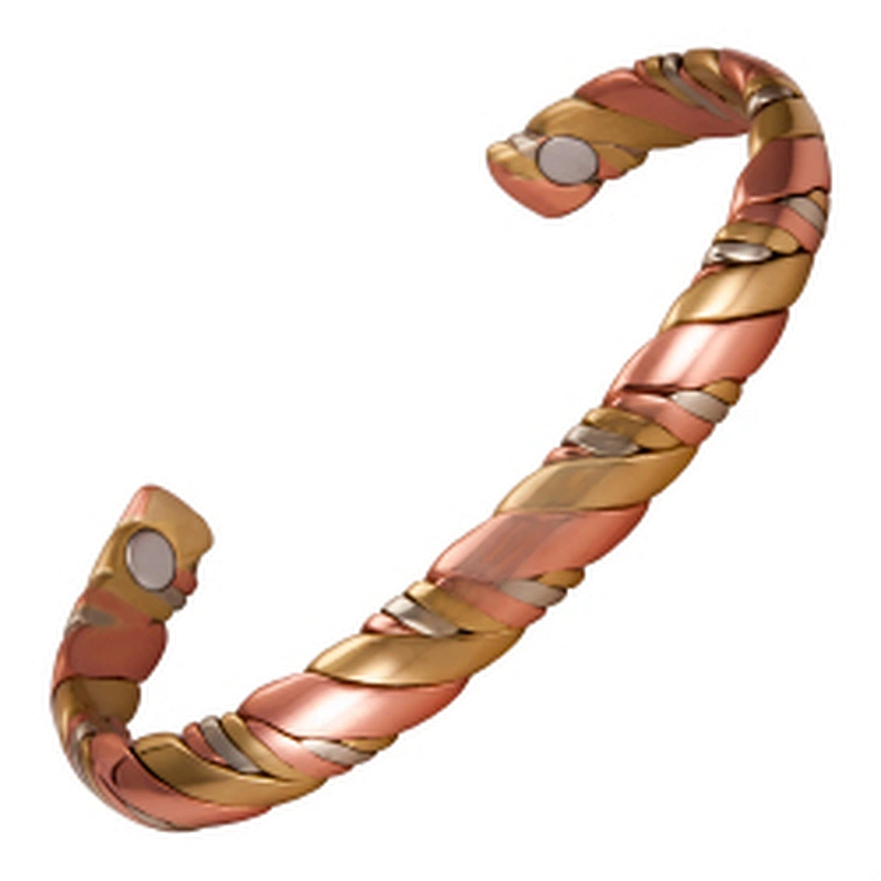 Wollet Mens Pure Copper Bangle  Arthritis Pain Relief Therapy Healthy Copper Magnetic Bracelet