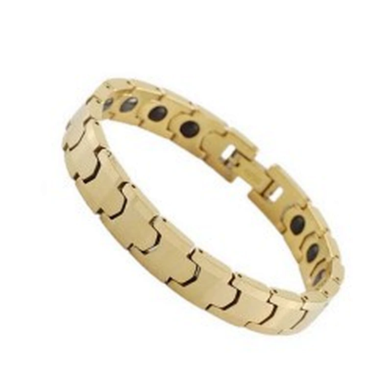 Wollet Fashion Plating Coffee Germanium Bio Magnetic Therapy Tungsten Bracelet