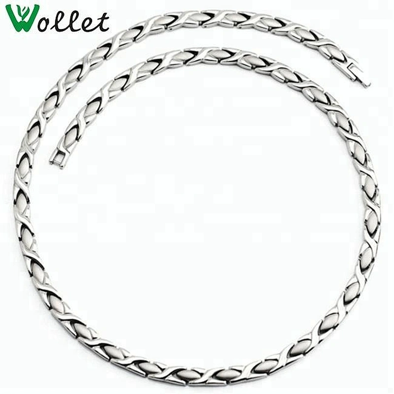 Wholesale high quality titanium choker bracelet chain