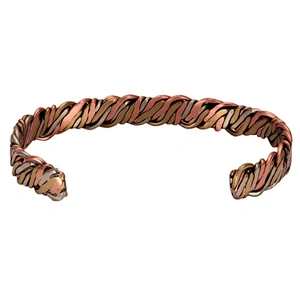 Wollet Mens Pure Copper Bangle  Arthritis Pain Relief Therapy Healthy Copper Magnetic Bracelet