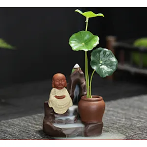Wollet Creative Home Ceramic Ornaments Hydroponic Flower Ornaments Backflow Aromatherapy Oven Backflow Incense Oven