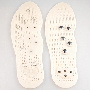 healthy massaging magnetic acupuncture insoles leather for shoes