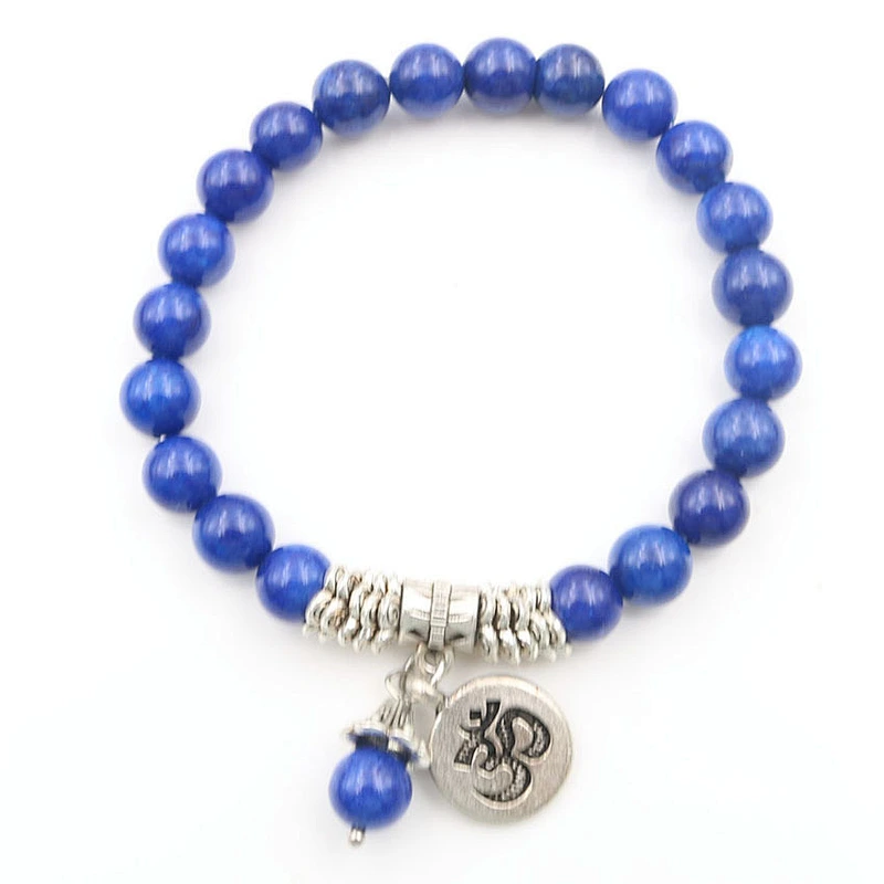 Wollet 8MM Fashion Brand Luxury Natural Stone Healing Crystal Stretch Beaded Bracelet Women Men Handmade Gemstone Round Bracelet
