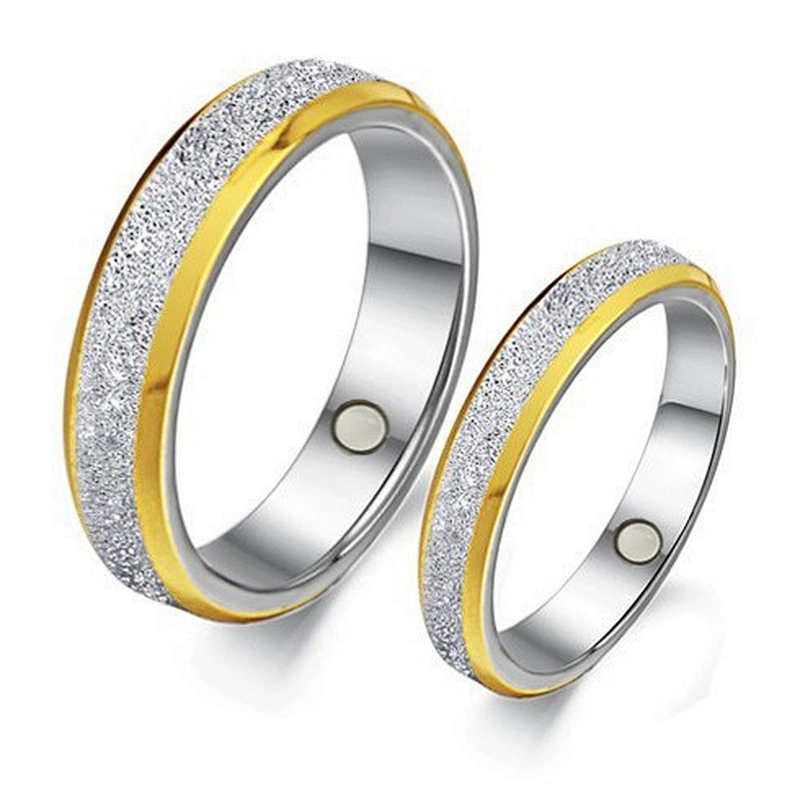 Gear Design Stainless Steel Magnetic Wedding Rings for Men