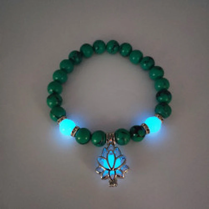 Wollet Energy Glowing Lotus Sanskrit Beaded Bracelet