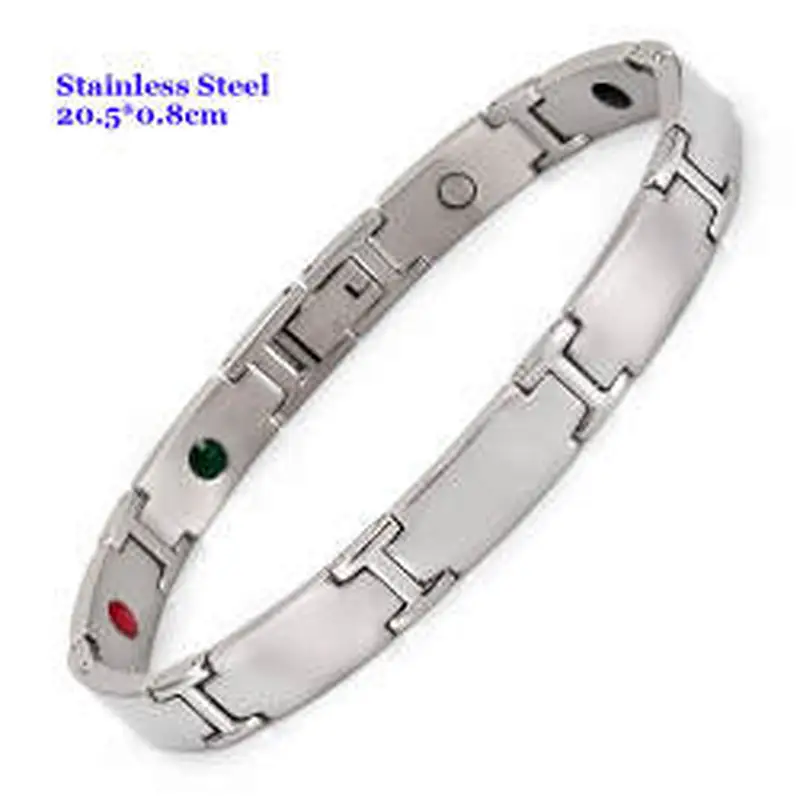 Wollet Stainless Steel Or Titanium Bio Magnetic Fir 4 In 1 5 In 1 Health Bracelet
