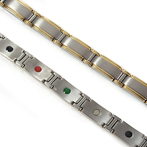 Wollet Fashion 4 in 1 Gold Plated Titanium Bio Magnetic Bracelet