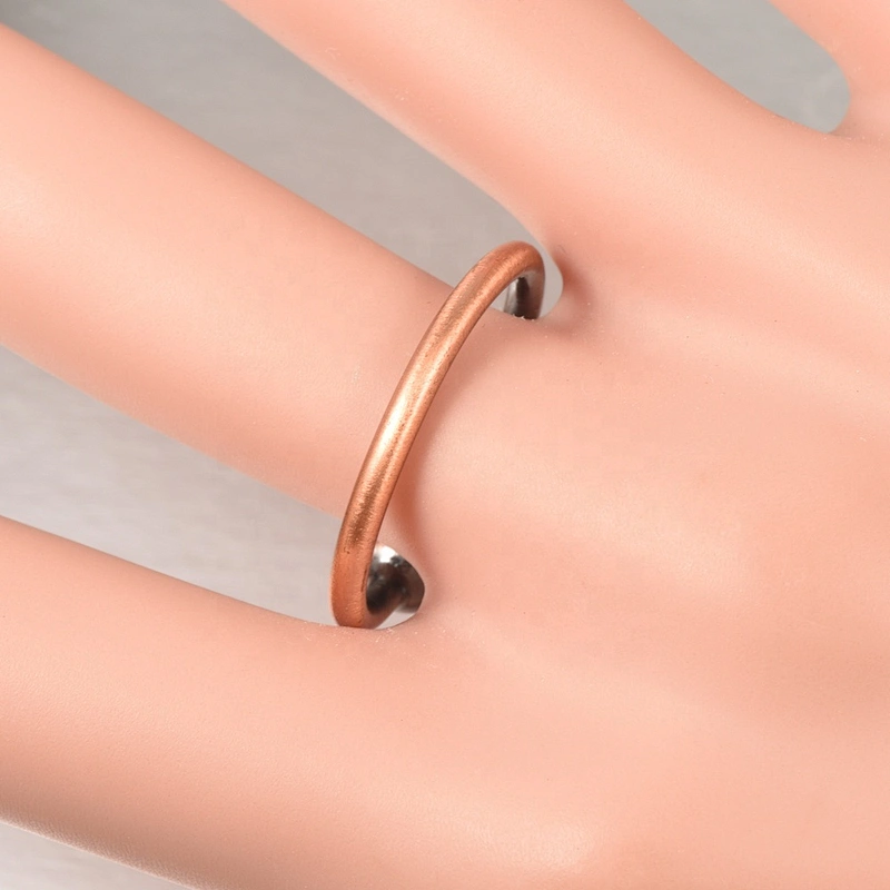 Wollet Magnetic Copper Ring Arthritis Women Pure Copper Rings for Women Adjustable Health with 3PCS Magnets