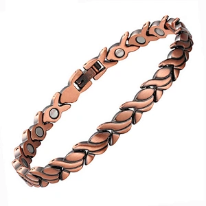 Wollet Fashion Health Copper Metal Bracelets Jewellery Copper Magnetic WoMen Anklet