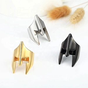 Shenzhen CZ Stone Gold Plating Cluster Stainless Steel Ring High End Mens Jewelry