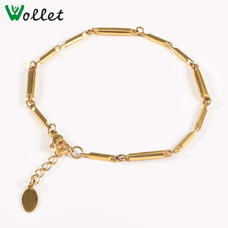 Wollet Latest Design Fashion Rose Gold 316L Stainless Steel Bio Magnetic Bracelet
