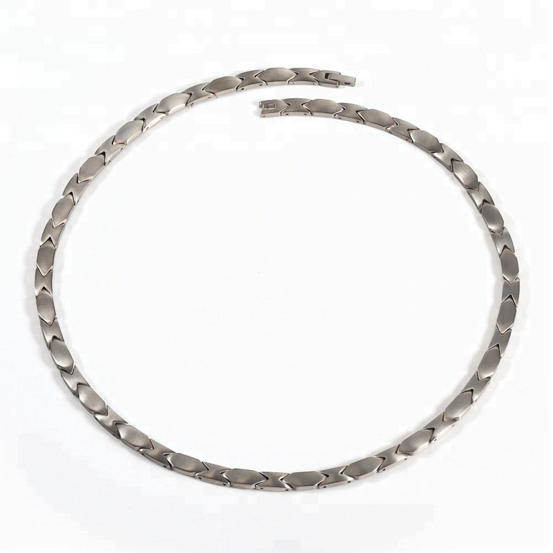Wollet Fashion High Polish Health Energy Power Bio Magnetic Titanium Necklace