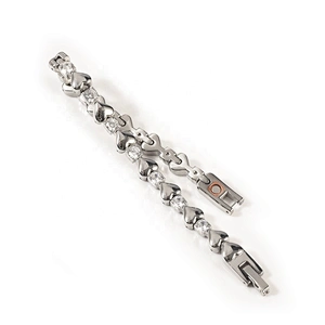 Wollet Fashion Japan Technology Science CZ Stone 316L Stainless Steel Quantum Energy Bracelet