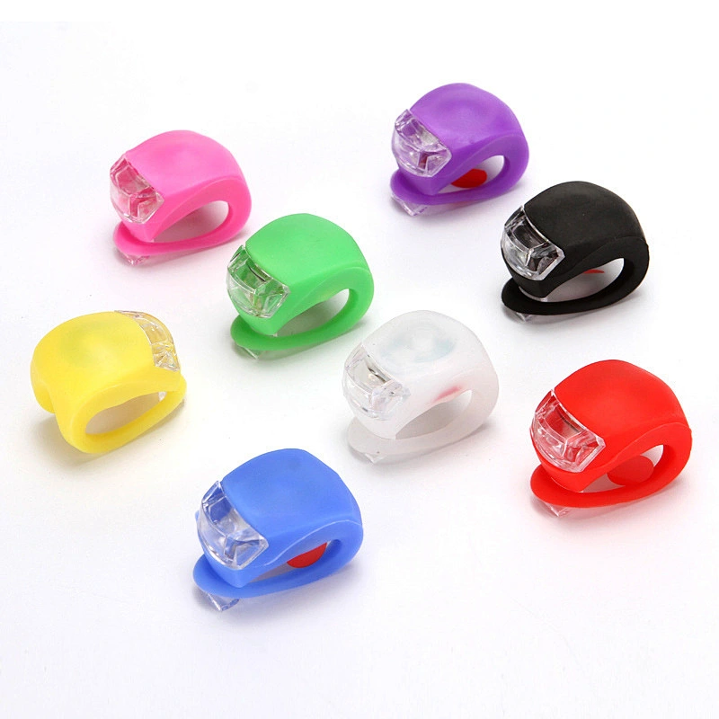 Wollet Silicone LED Scooter Front Light Warning Light Bicycle Frog Helmet Riding Tail Light