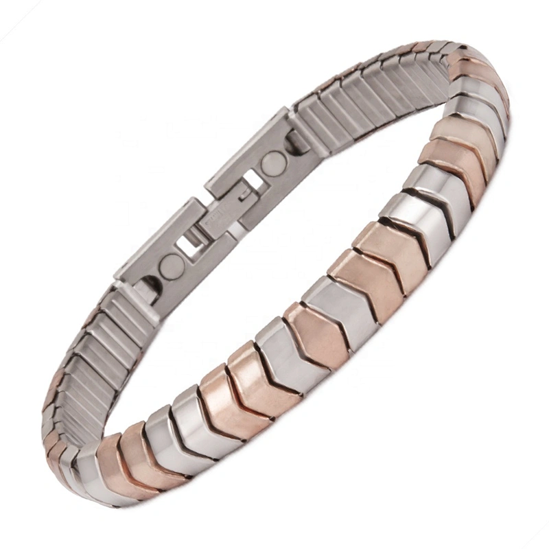 Wollet New Design Flexible Stainless Steel Magnetic Therapy Elastic Bracelet for Women and Girls