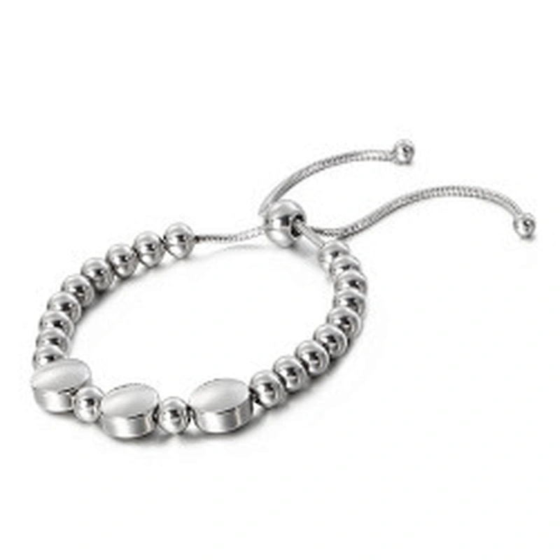 Wollet Fashion Women's New Stainless Steel Bead Adjustable Bracelet