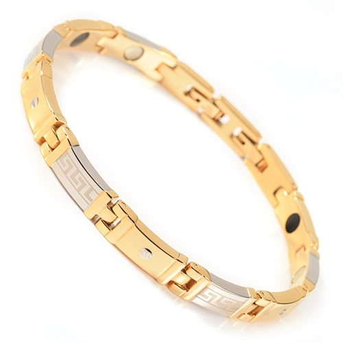 Wollet Health Energy Power Healing Gold Plated 316L Stainless Steel Bracelet