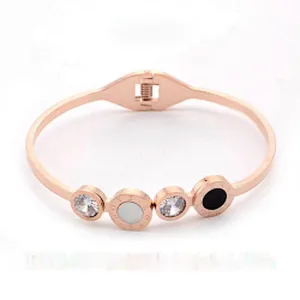 Wollet New Design Fashion Adjustable Love Bracelet Rose Gold Stainless Steel Bracelet