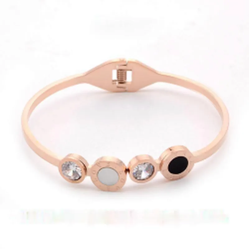 Wollet New Design Fashion Adjustable Love Bracelet Rose Gold Stainless Steel Bracelet