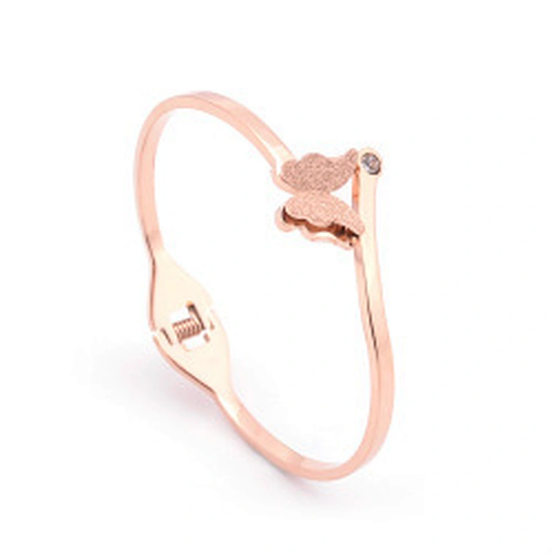 Wollet New Design Fashion Adjustable Love Bracelet Rose Gold Stainless Steel Bracelet