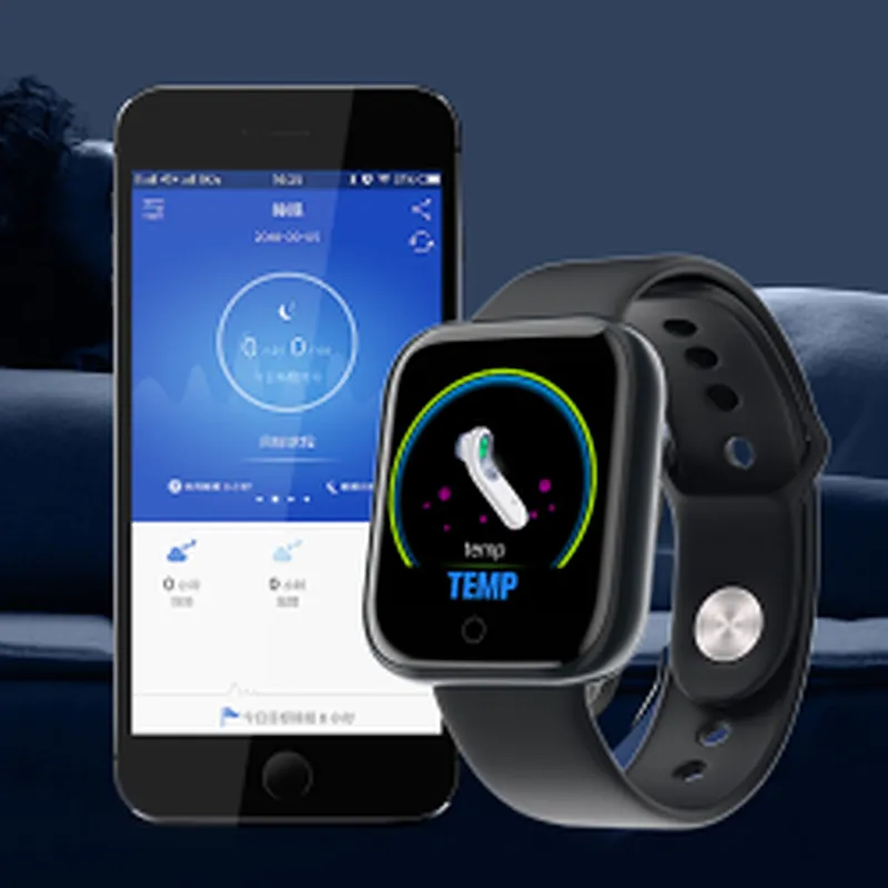 Wollet Hot Sale Full Touch SmartWatch Waterproof Temperature Smart Watch With Heart Rate Monitoring Smart Watch