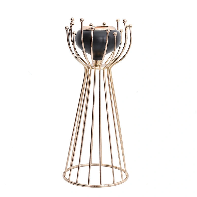 Wollet Fashionable Home Candlelight Dinner Decoration Ornaments Metal Iron Candle Holder