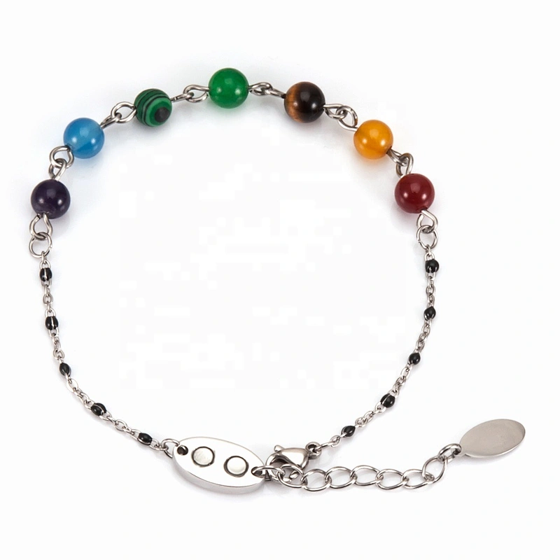 New Release Wollet Health Beautiful Negative Ion 7 Chakra Jewelry Set with 316L Stainless Steel