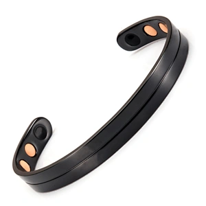 Wollet Mens Pure Copper Bangle  Arthritis Pain Relief Therapy Healthy Copper Magnetic Bracelet