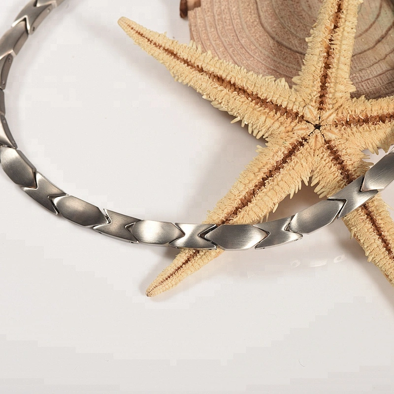 Wollet Fashion High Polish Health Energy Power Bio Magnetic Titanium Necklace