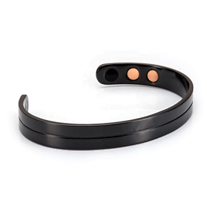 Wollet Mens Pure Copper Bangle  Arthritis Pain Relief Therapy Healthy Copper Magnetic Bracelet