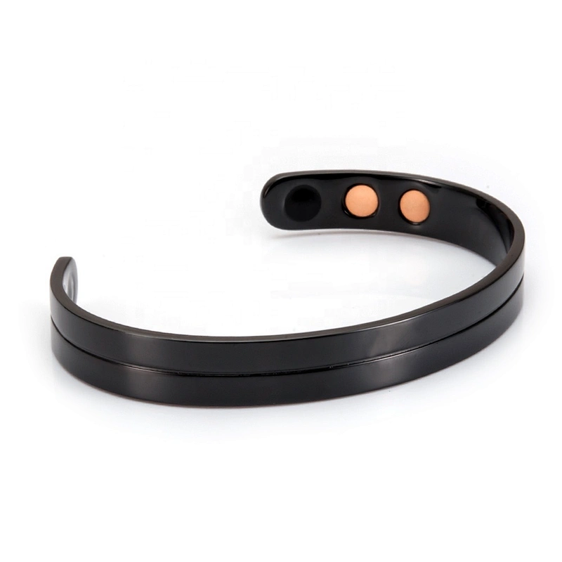 Wollet Mens Pure Copper Bangle  Arthritis Pain Relief Therapy Healthy Copper Magnetic Bracelet