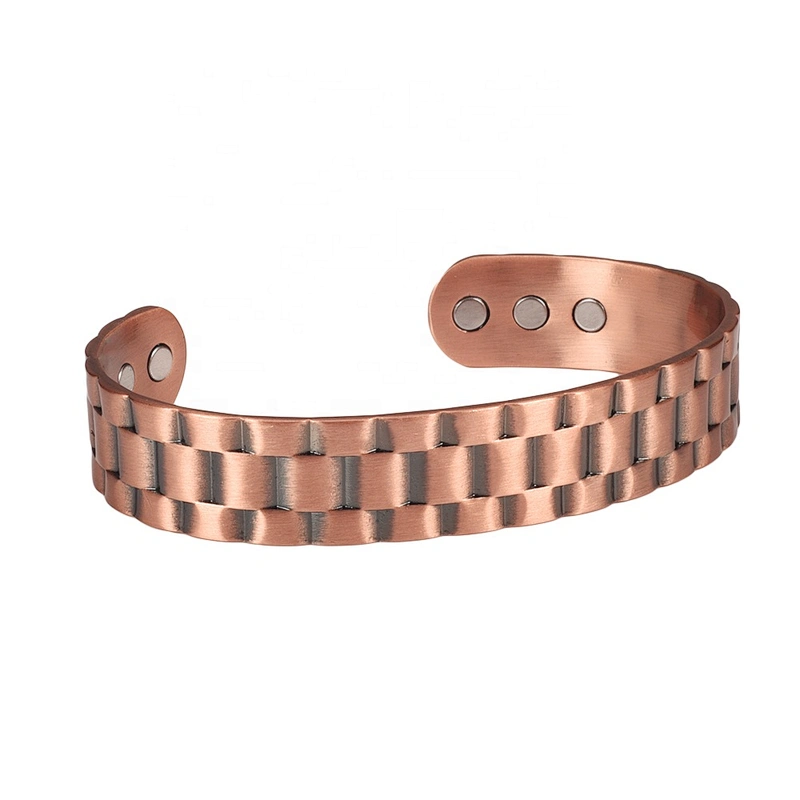 Wollet Fashion Flower Design Health Energy Bio Magnetic Copper Bracelet