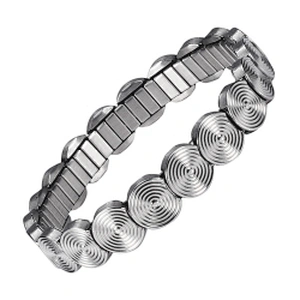 Wollet New Design Flexible Stainless Steel Magnetic Therapy Elastic Bracelet for Women and Girls