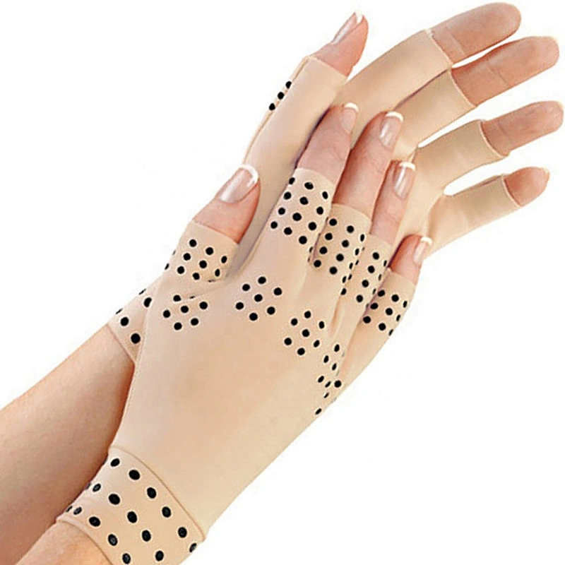 Wollet New Design Health + Wellness Magnetic Arthritis Therapy Fingerless Compression Gloves