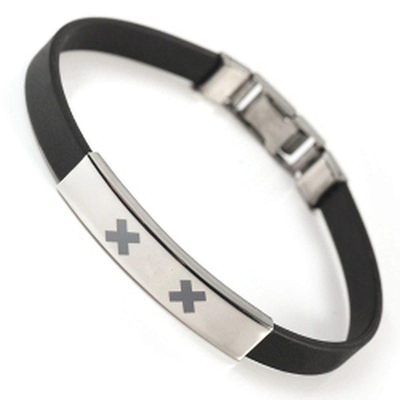 Wollet Fashion Multi-Colour Bio Magnetic Stainless Steel Silicone Bracelet For Children